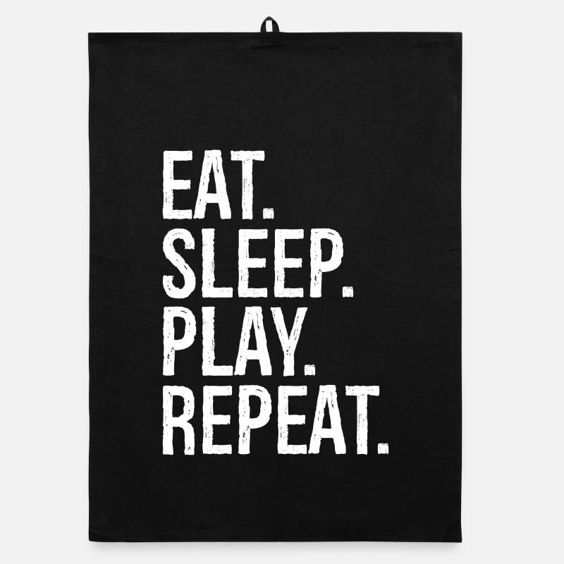Eat Sleep Play Repeat Organic dish towel