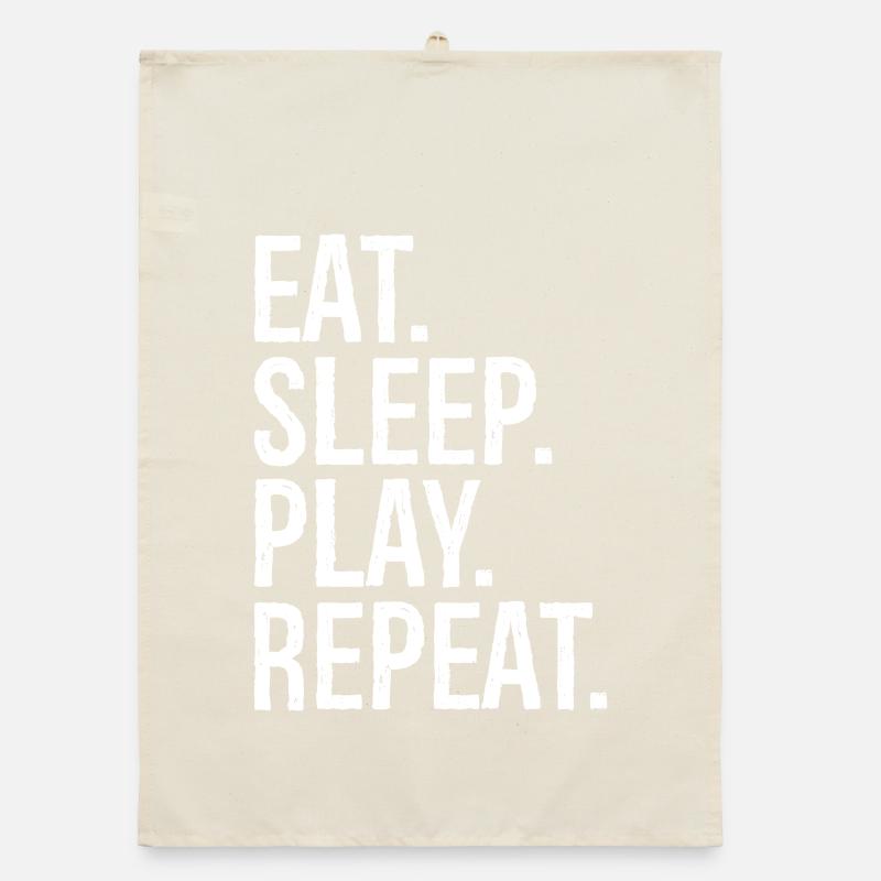 Manger, dormir, jouer, répéter, Torchon bio