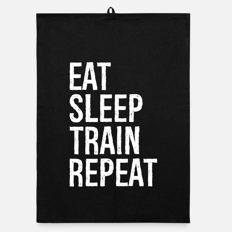 Manger Dormir Train Répéter Torchon bio