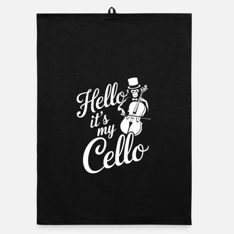 Bonjour c’est mon violoncelle - Monkey as Cellist Torchon bio