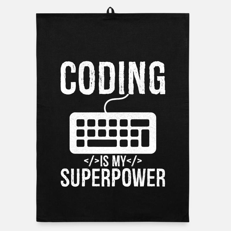 Coding is my superpower Organic dish towel