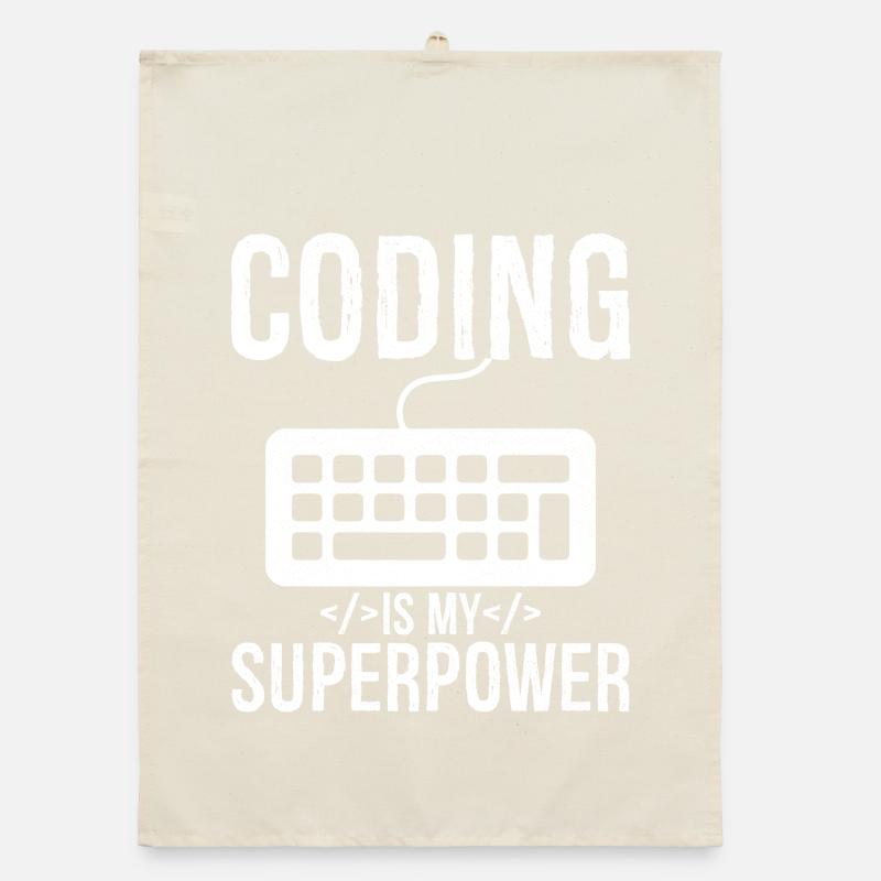Coding is my superpower Organic dish towel