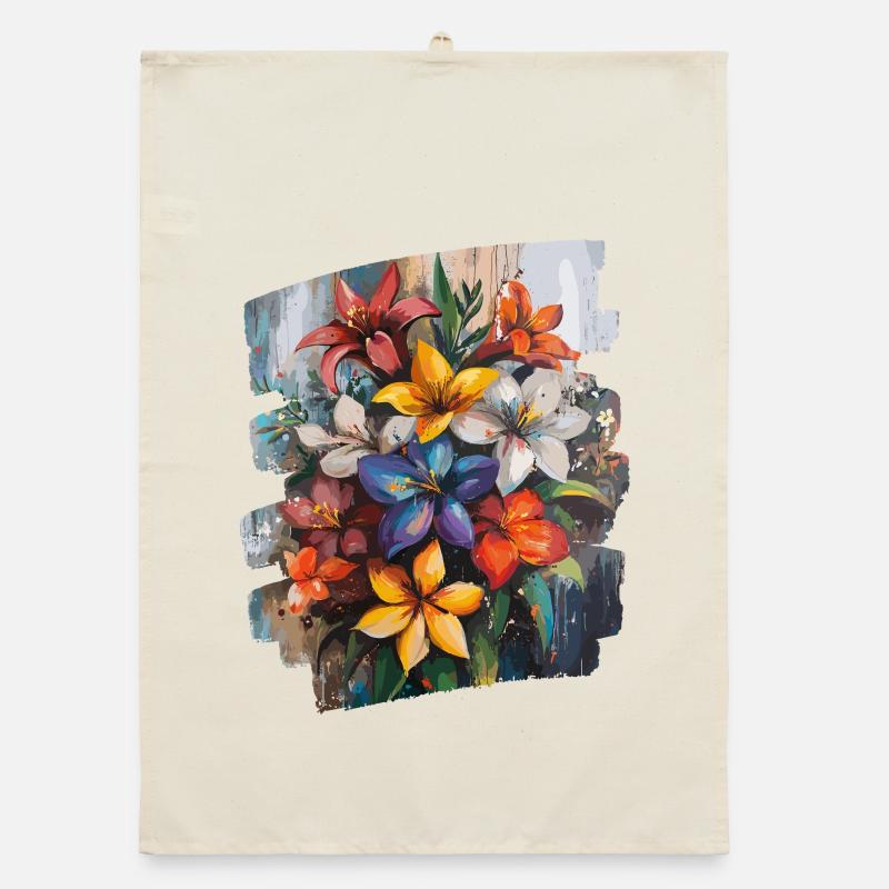 Spring Spring Beginning Flower Flowers Organic dish towel