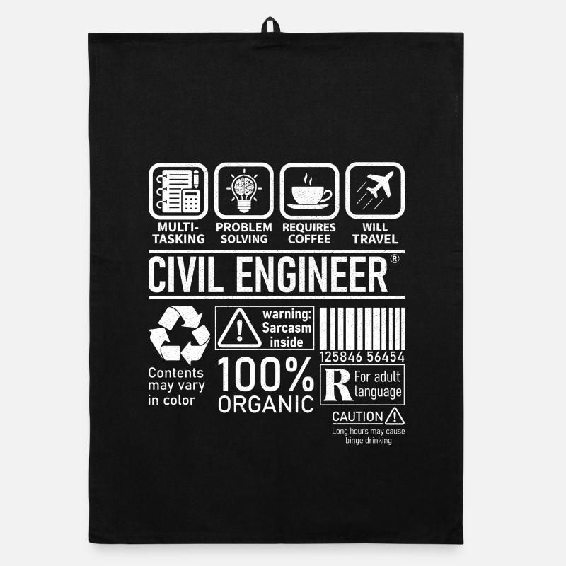 Civil Engineer multi tasking problem solving Organic dish towel
