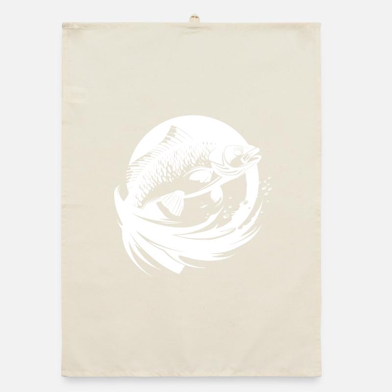 Fish Drawing Organic dish towel