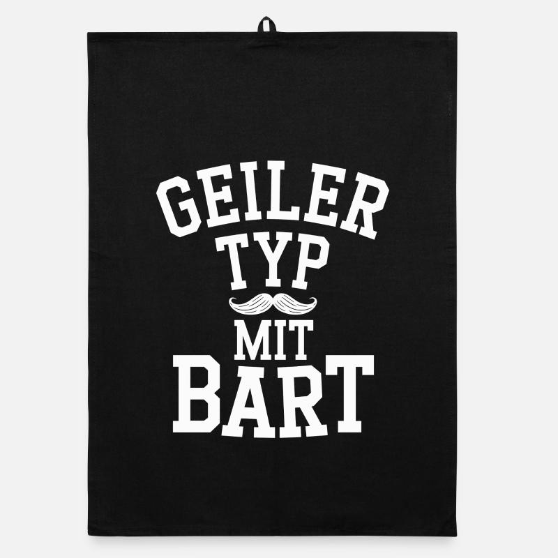 guy with beard beard barber full beard Organic dish towel