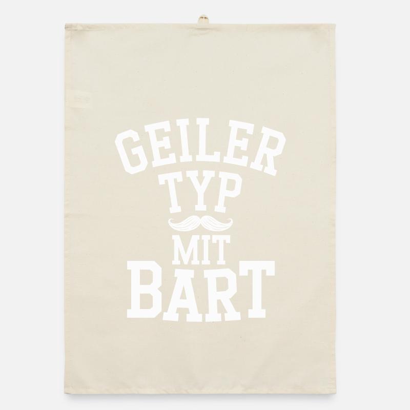 Geiler Typ Mit Bart Bartträger Barbier Vollbart Organic Geschirrtuch