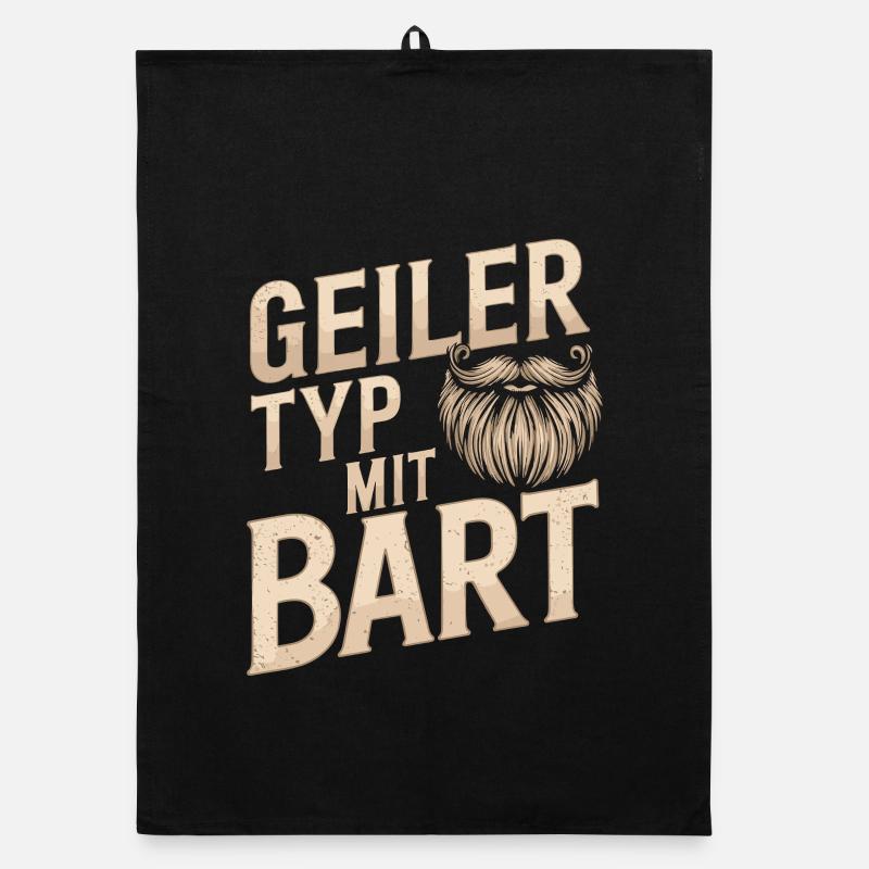 Geiler Typ Mit Bart Bartträger Barbier Vollbart Organic Geschirrtuch
