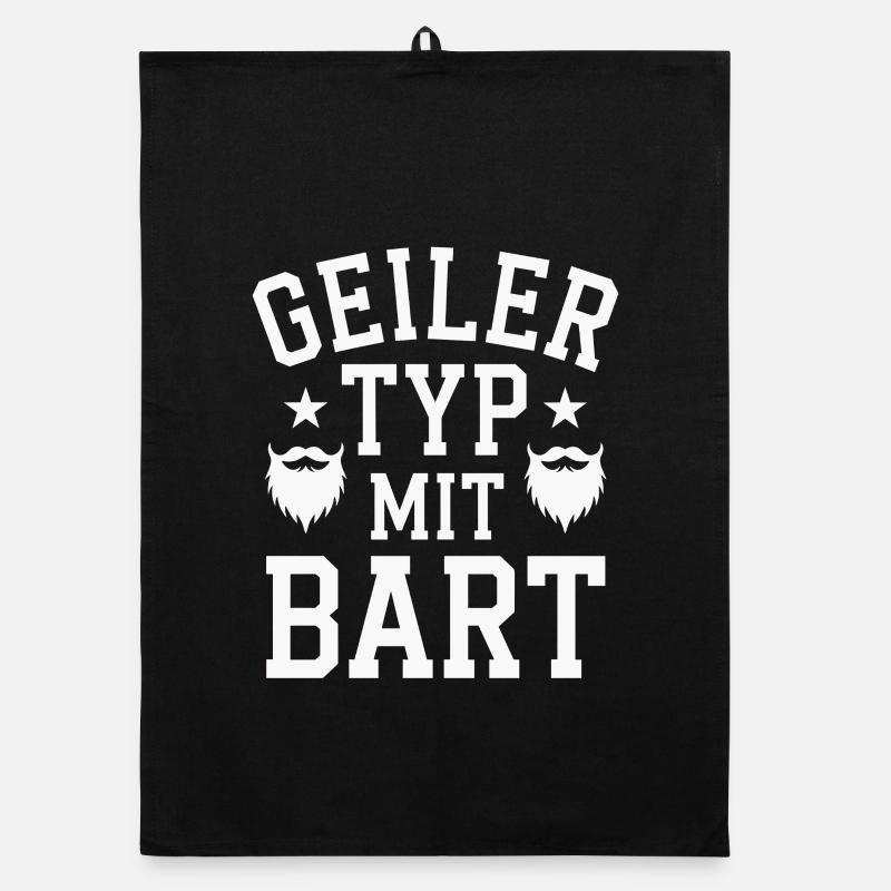 guy with beard beard barber full beard Organic dish towel