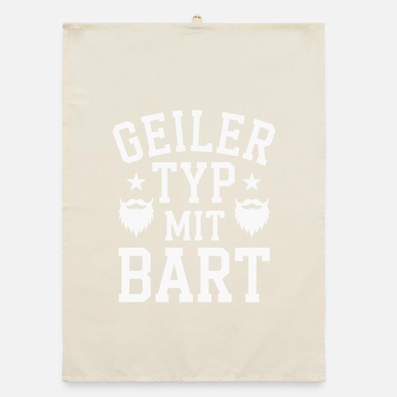 Geiler Typ Mit Bart Bartträger Barbier Vollbart Organic Geschirrtuch