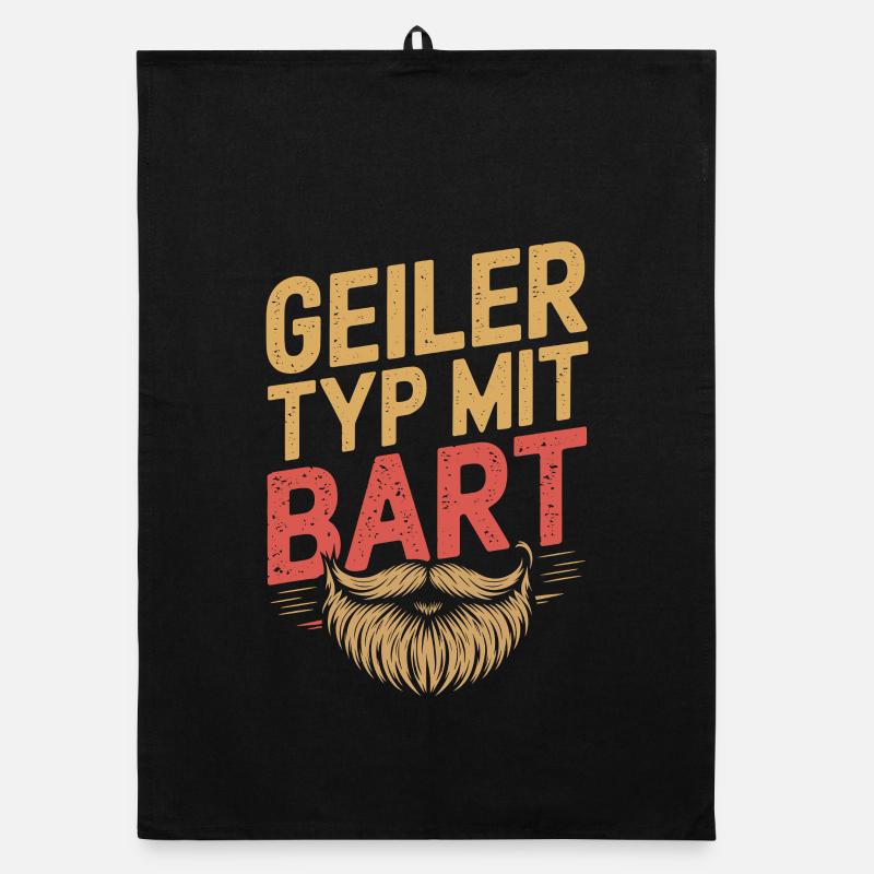 Geiler Typ Mit Bart Bartträger Barbier Vollbart Organic Geschirrtuch