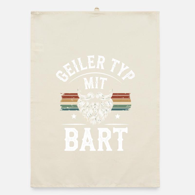 Geiler Typ Mit Bart Bartträger Barbier Vollbart Organic Geschirrtuch