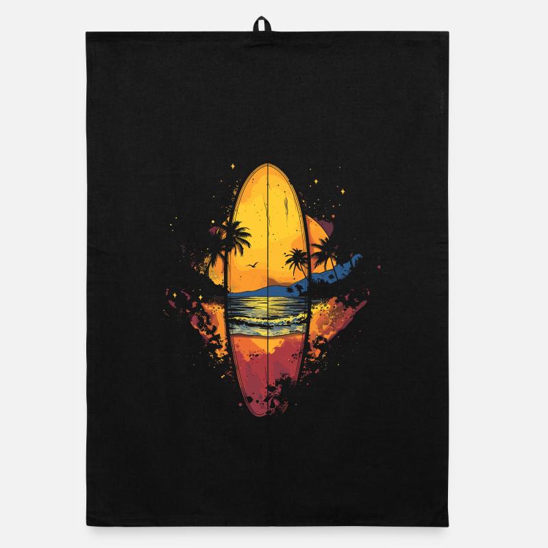Surfboard Organic dish towel