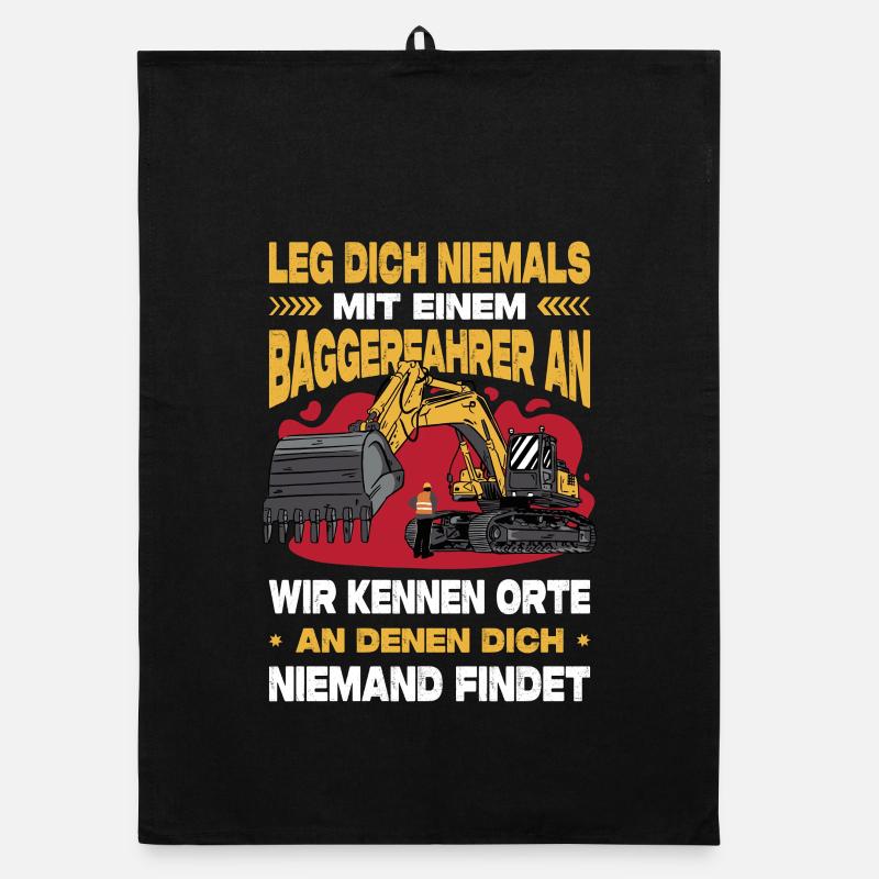Strassenbau Geschenk Strassenbauer Baustelle Organic Geschirrtuch