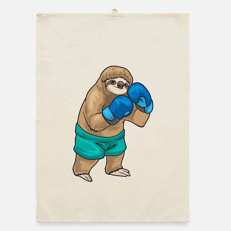 Sloth Boxer Gants de boxe Boxe Torchon bio
