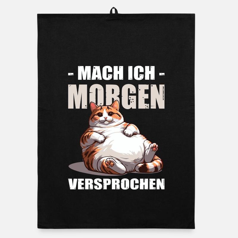 Mach Ich Morgen Versprochen Ironie Sarkasmus Organic Geschirrtuch