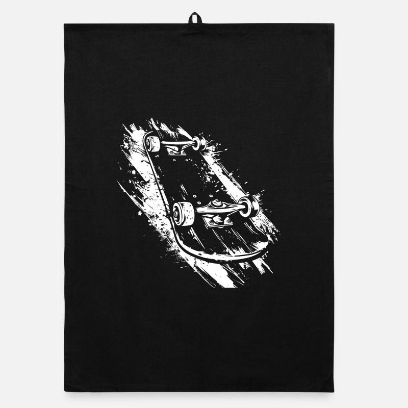 Skateboard Organic Geschirrtuch