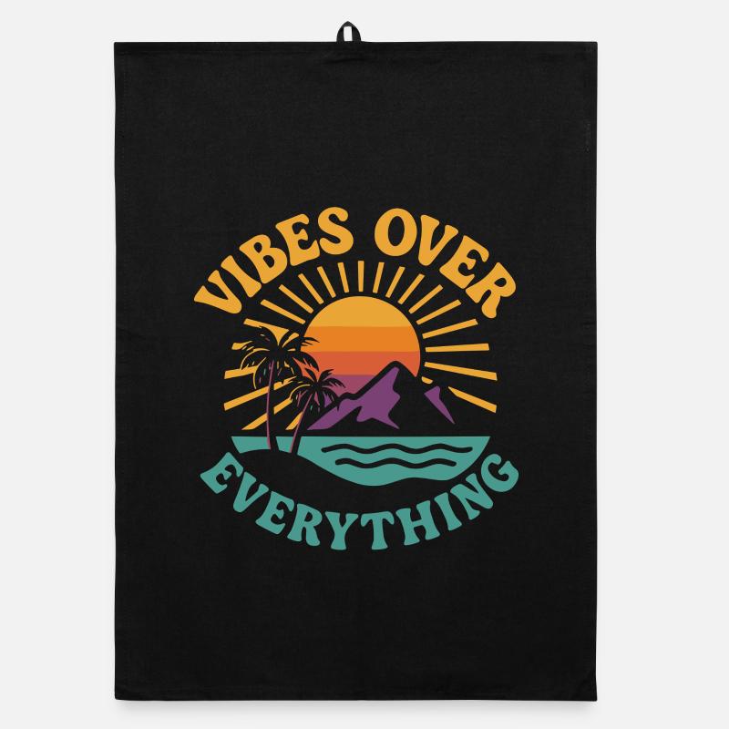 Vibes Over Everything Organic dish towel
