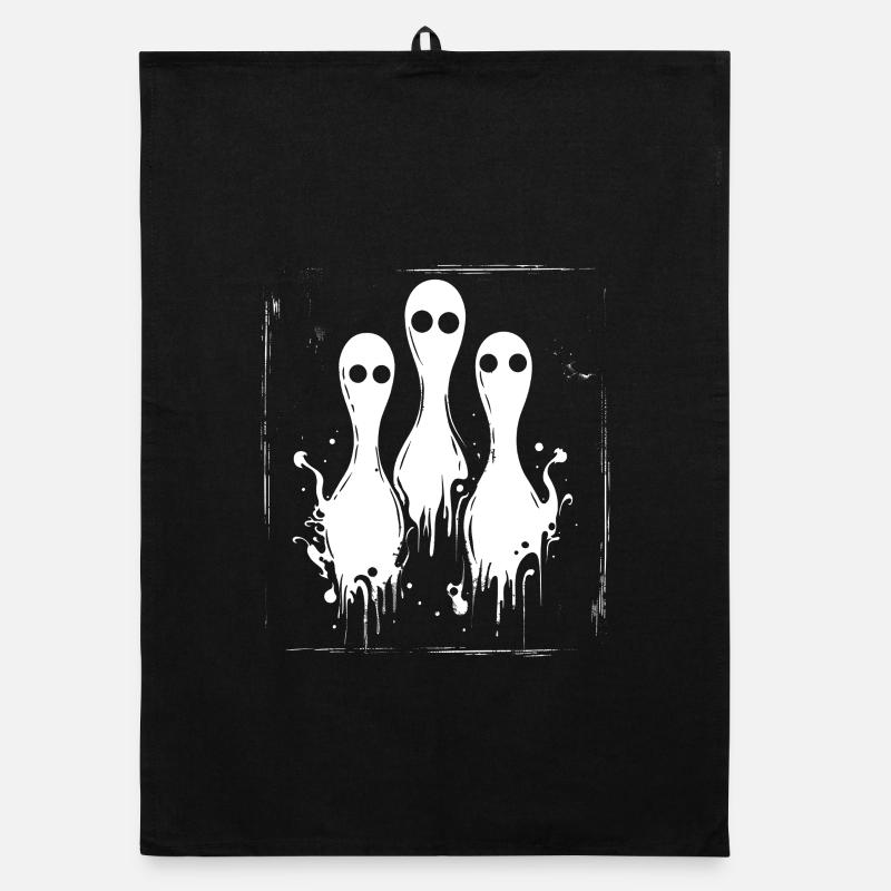 Quilles de bowling Halloween Torchon bio