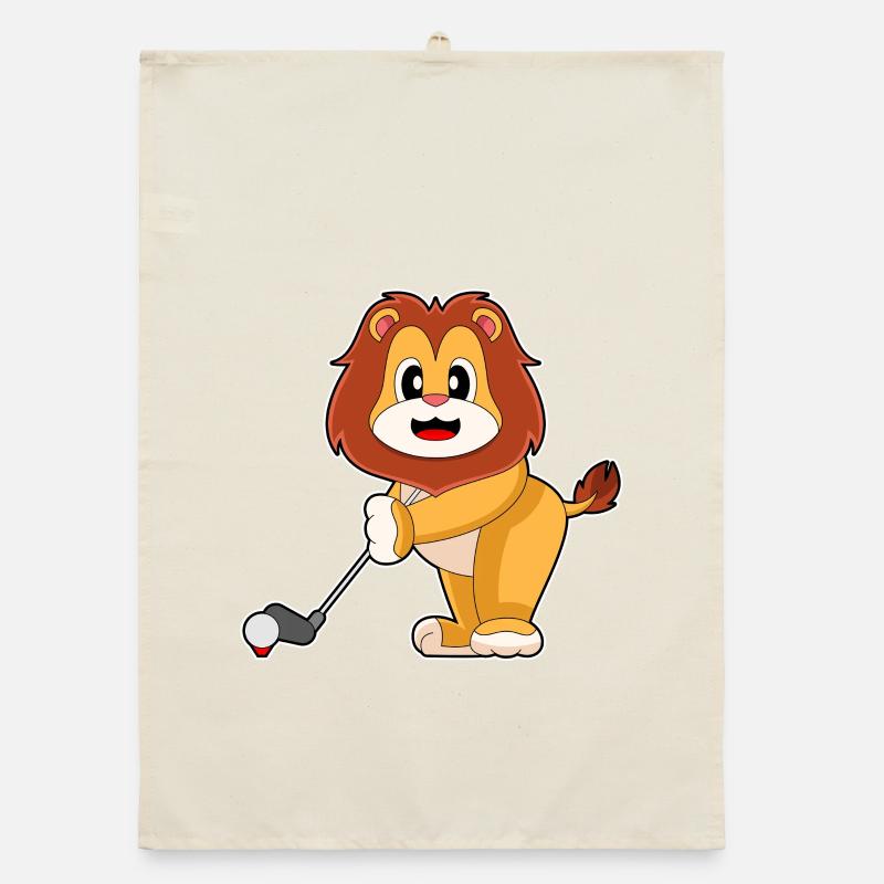 Löwe Golf Golfschläger Organic Geschirrtuch