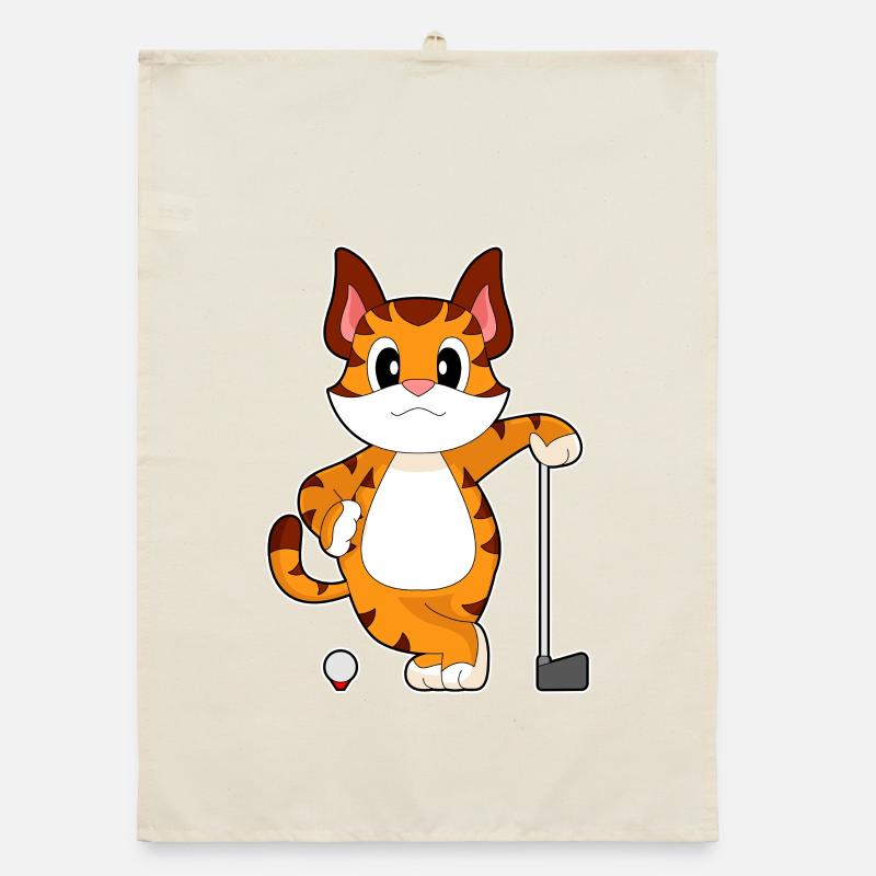 Tiger Golf Golf Clubs Organic dish towel