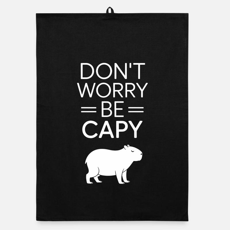 Capybara Ne vous inquiétez pas Be Capy Capybara Rongeur Torchon bio