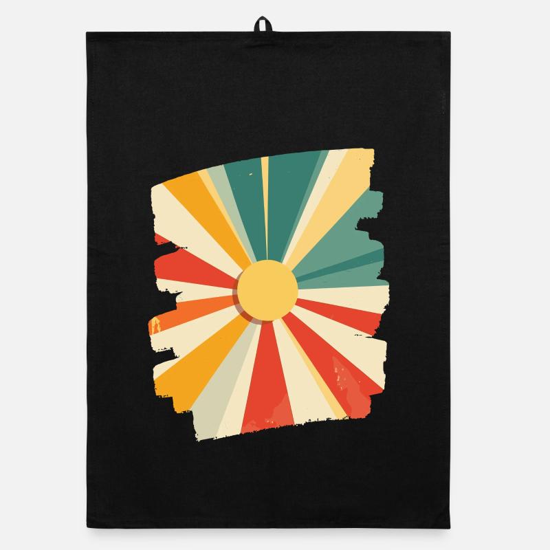 Soleil d’été Coucher de soleil Torchon bio