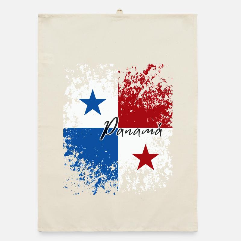 Fierté panaméenne, drapeau panaméen Torchon bio
