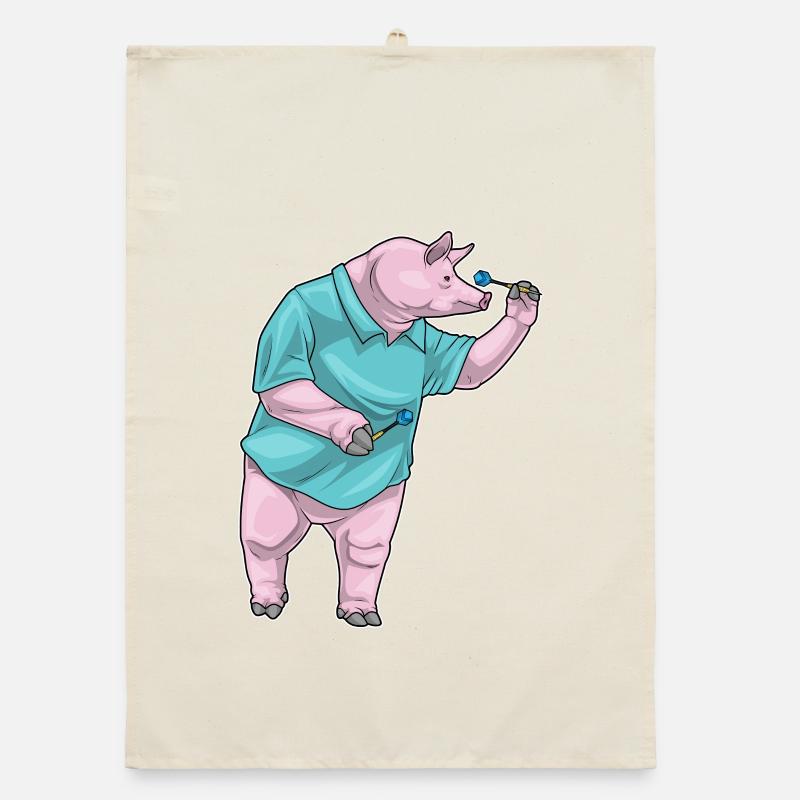 Fléchette cochon Fléchette Torchon bio