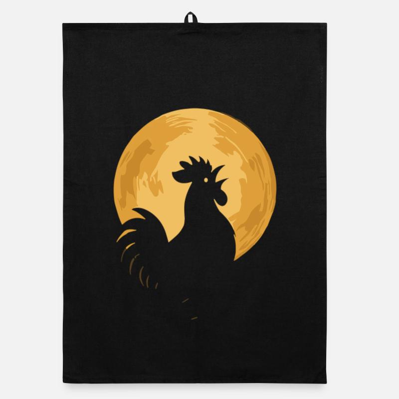 Coq dans la Lune Torchon bio