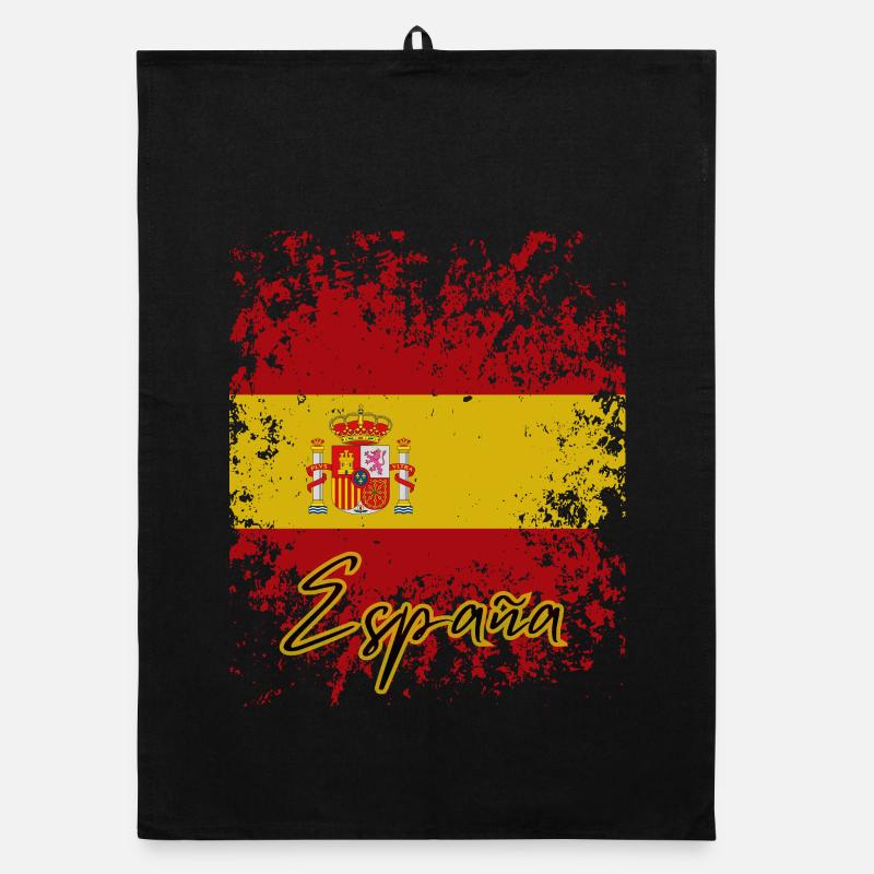 Fierté espagnole, drapeau de l’Espagne Torchon bio
