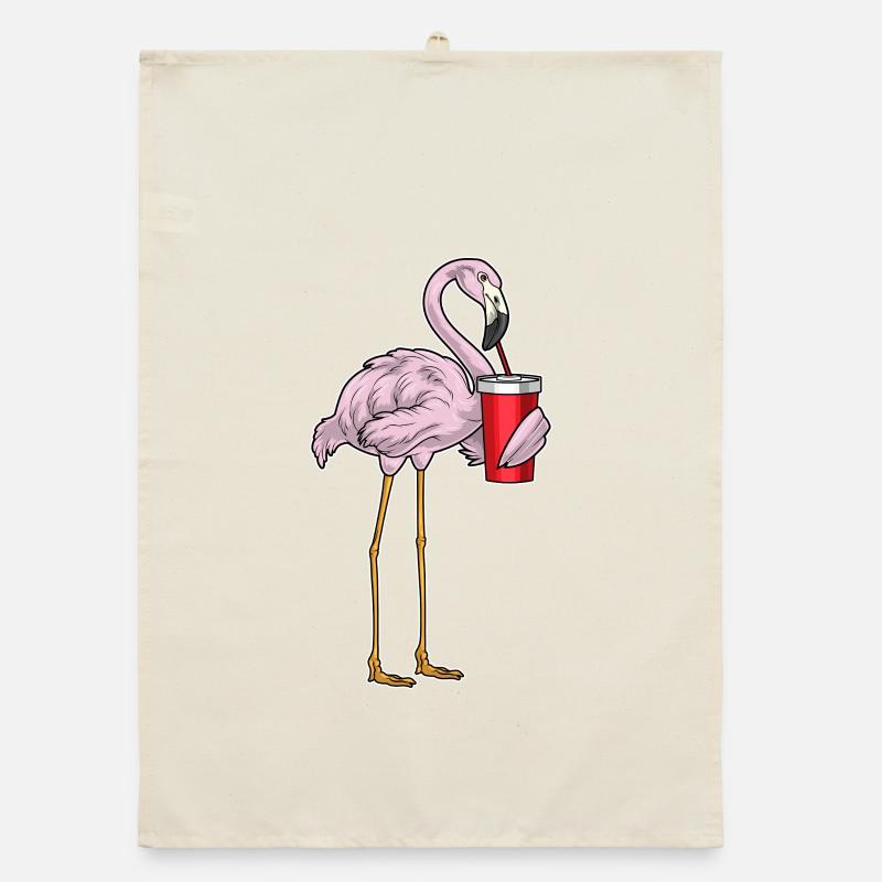 Flamingo Mug à emporter Torchon bio