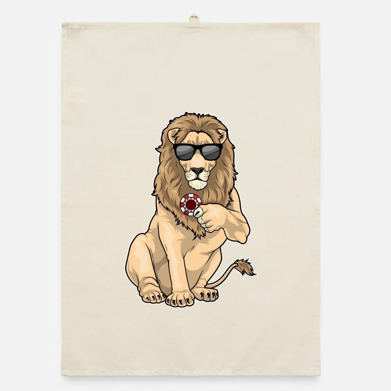 Lion Poker Poker Chips Organic dish towel