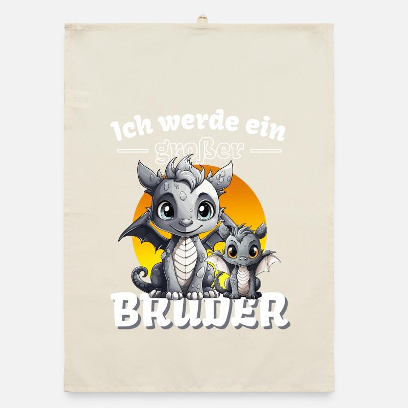Nachwuchs Verkünden | Ich Werde Großer Bruder 2027 Organic Geschirrtuch