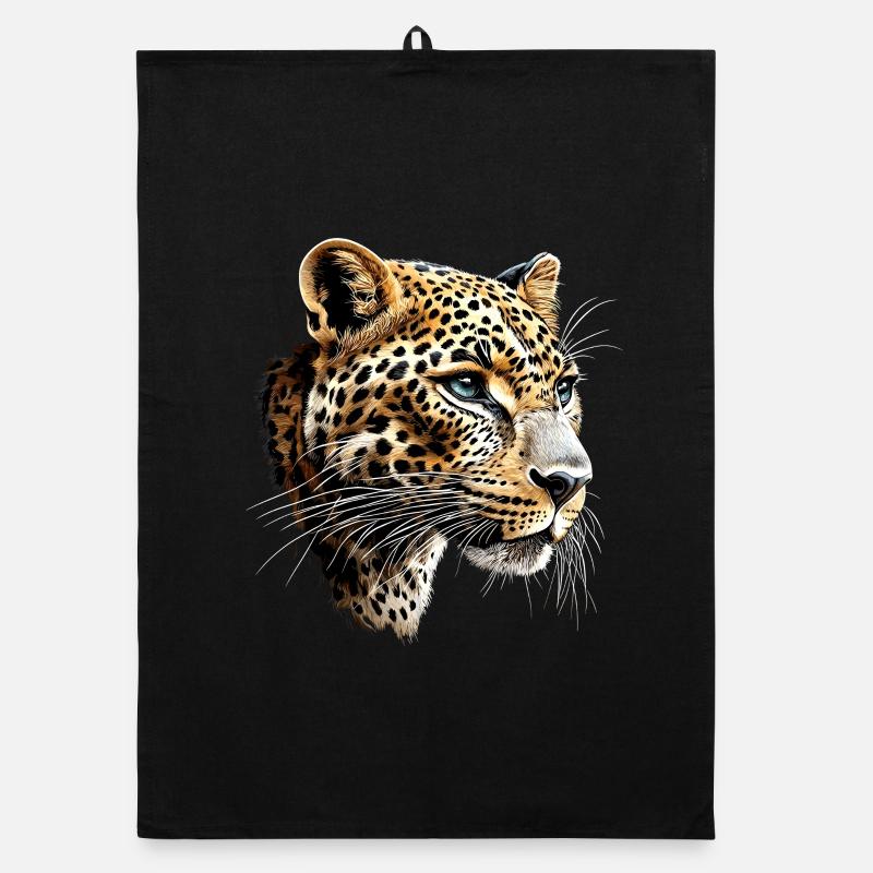 Panthère léopard Grand chat Chat Panthère léopard Torchon bio