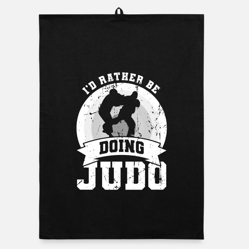 Judo Fighter Saying Organic dish towel