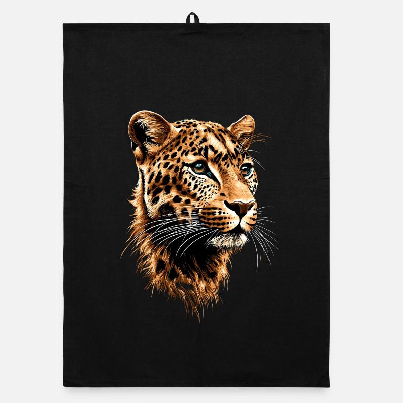 Panthère léopard Grand chat Chat Panthère léopard Torchon bio