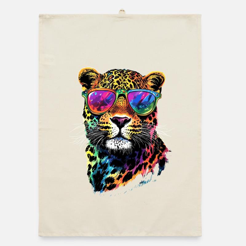 Panthère léopard Grand chat Chat Panthère léopard Torchon bio