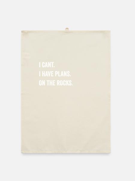 Funny saying rock climbing bouldering vintage logo - Organic dish towel - nature - Front