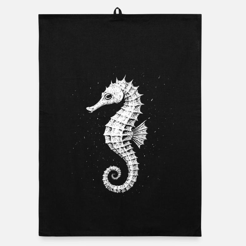 Sea horse Organic dish towel