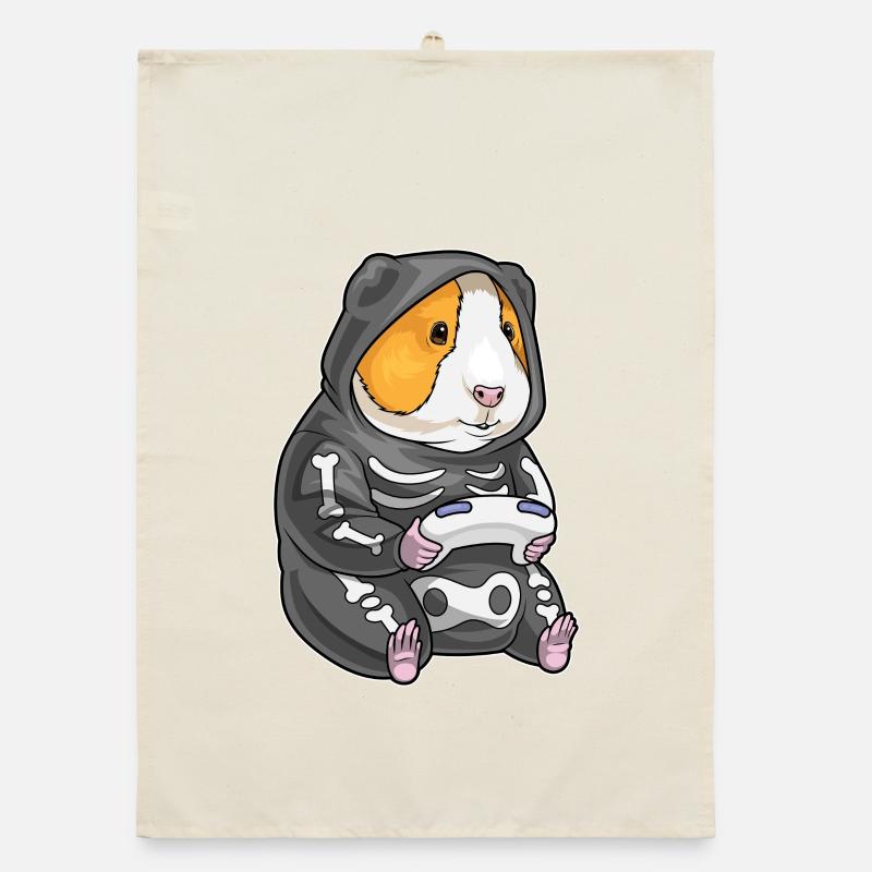 Cochon d’Inde Halloween Gamer Torchon bio