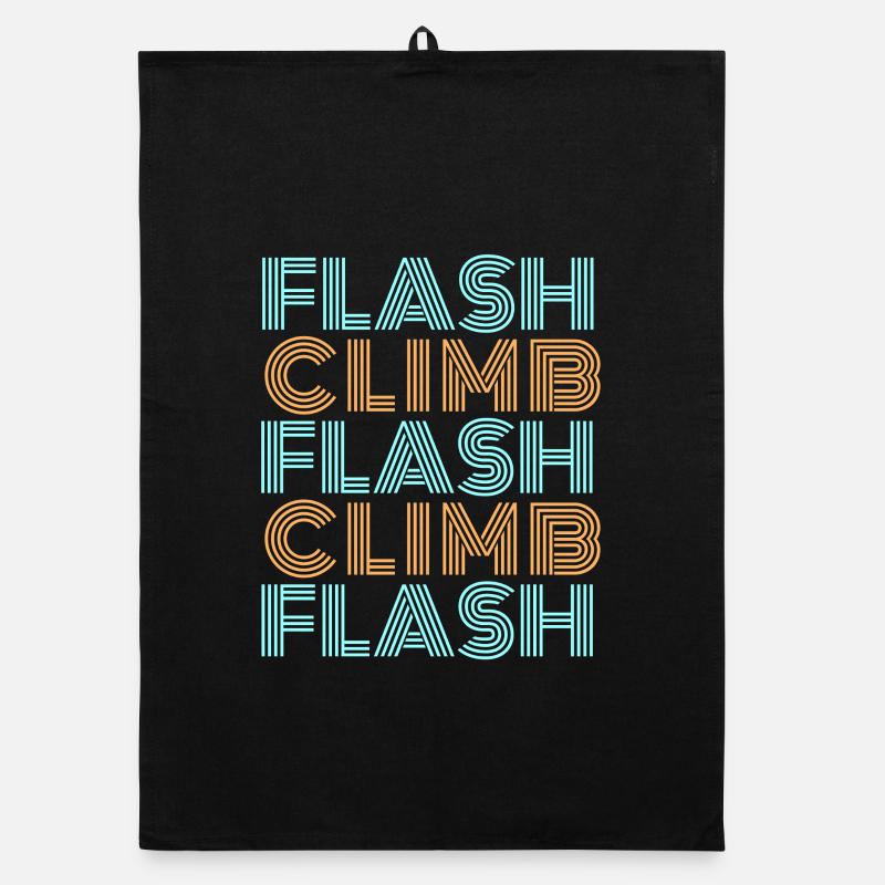 flash climb climbing bouldering stylish font Organic dish towel