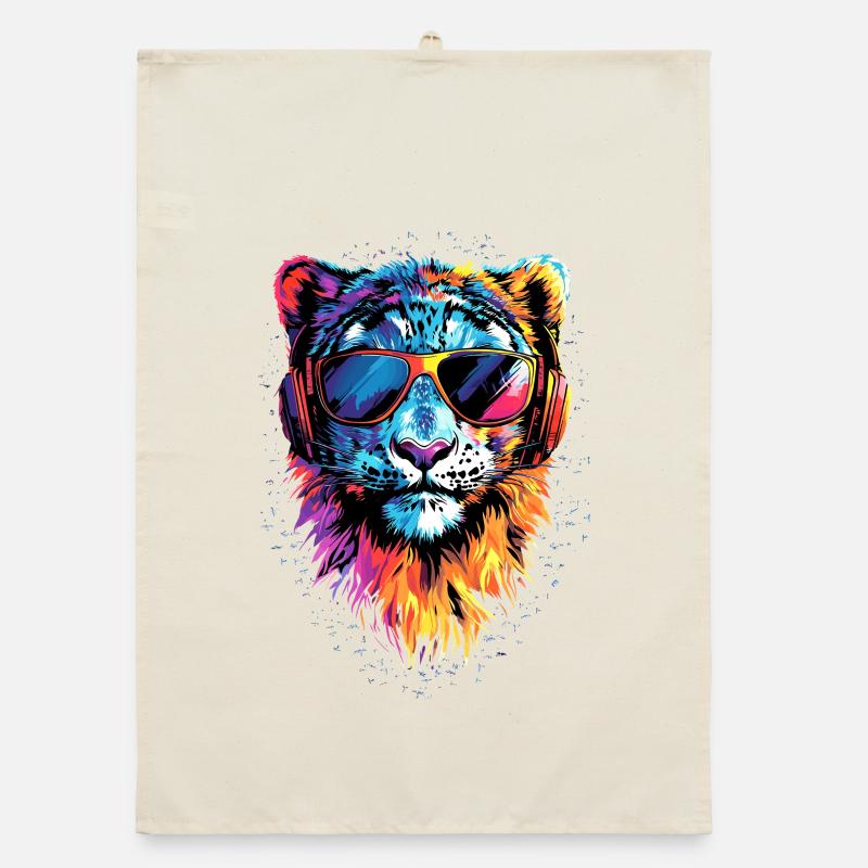 Snow Leopard Panther Big Cat Big Cat Leopard Organic dish towel