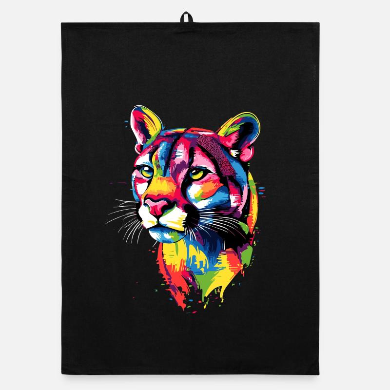 Panthère léopard gros chat mignon gros chat chats Torchon bio