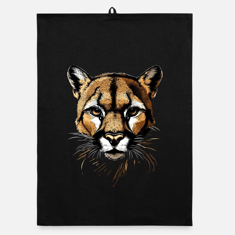 Panther Leopard Big Cat Cute Big Cat Cats Organic dish towel