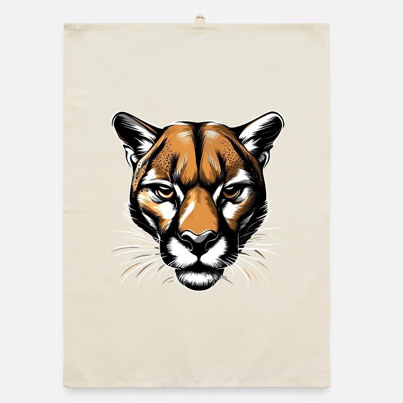 Panthère léopard gros chat mignon gros chat chats Torchon bio