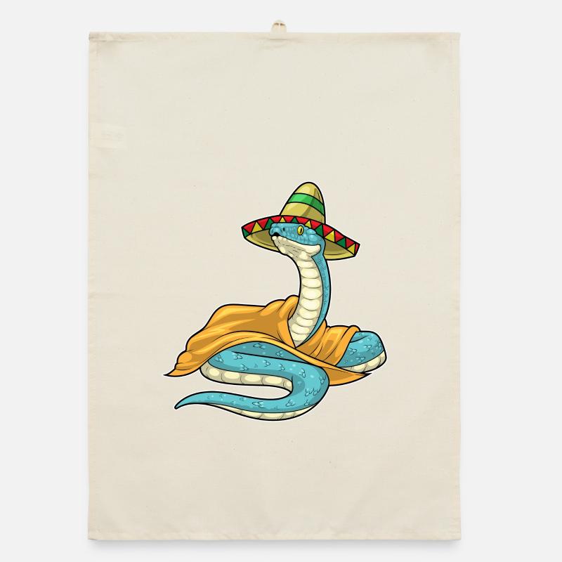 Serpent Chapeau Mexicain Torchon bio