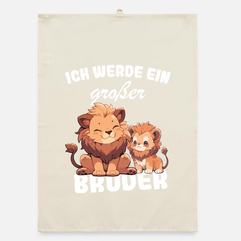Nachwuchs Verkünden | Ich Werde Großer Bruder 2027 Organic Geschirrtuch