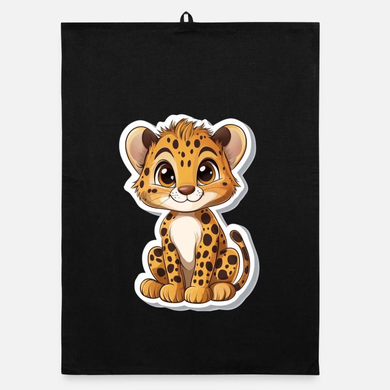 Guépard mignon Torchon bio