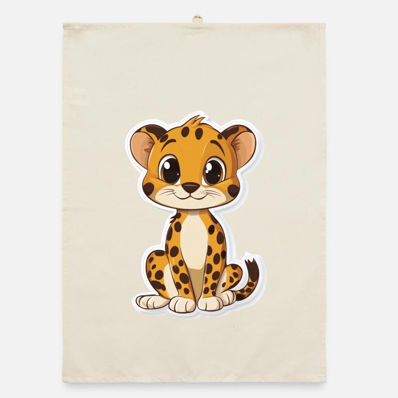 Guépard mignon Torchon bio